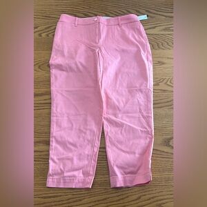 NWT Talbots Perfect Crop Pant Size 10 PETITE in Coral